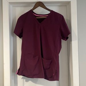 Med Couture Maroon Scrub Set